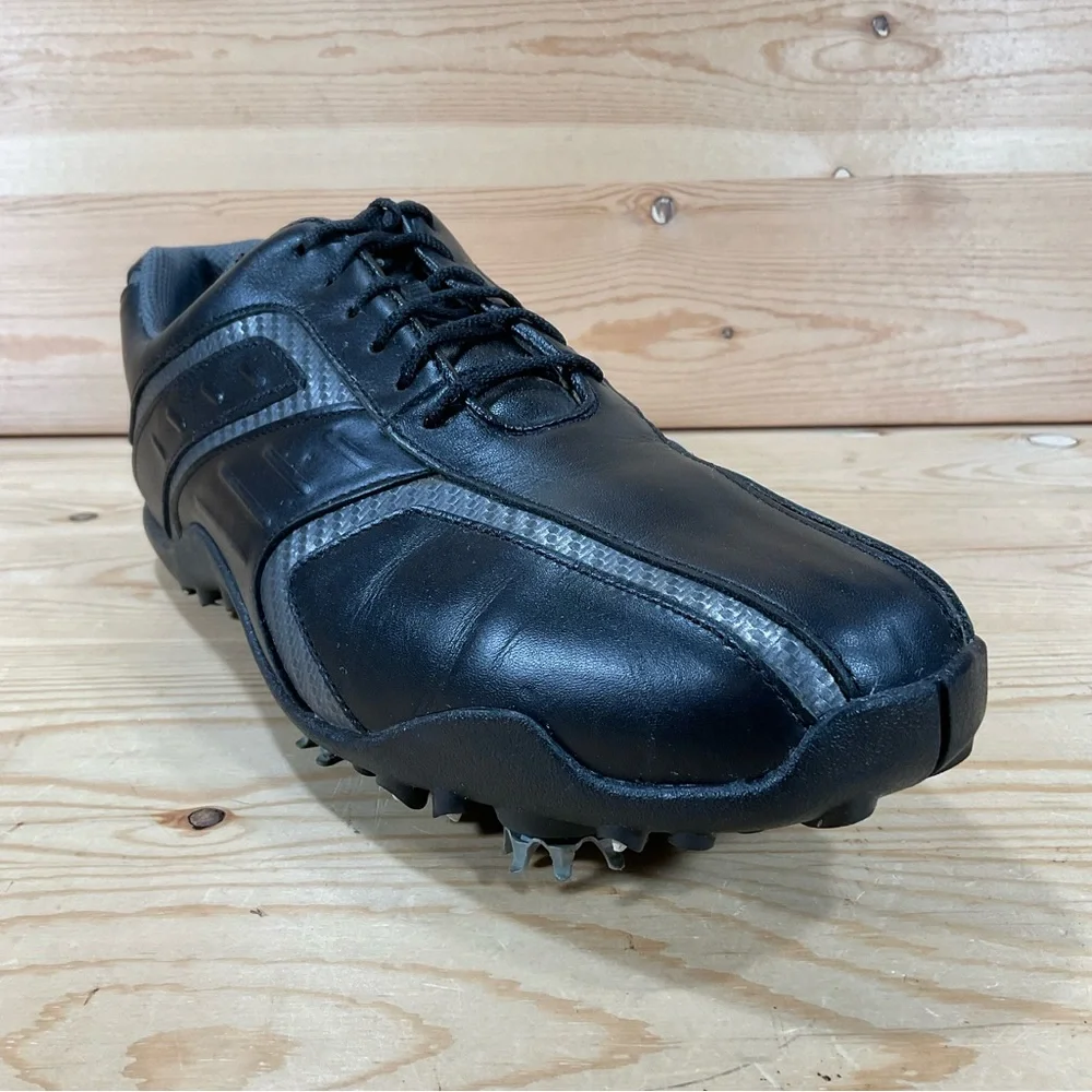 FootJoy FJ Superlite Leather Spikes Golf Shoes # 58109 Men’s 9.5 M Black/Sliver